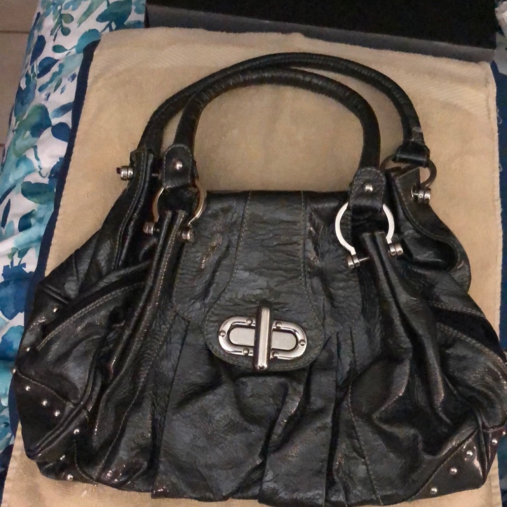 Green Genuine Leather tote bag. In very good condition.